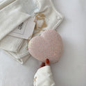 Women's Peach Heart Crossbody Shoulder Underarm Bag