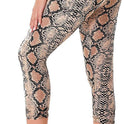 Slimming Cropped Pants High Waist Print Leggings