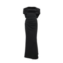 Elegant Slim-fit Bow Off-shoulder Dress For Women