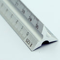 30cm Metal Silver Architect Technical Triangle Ruler