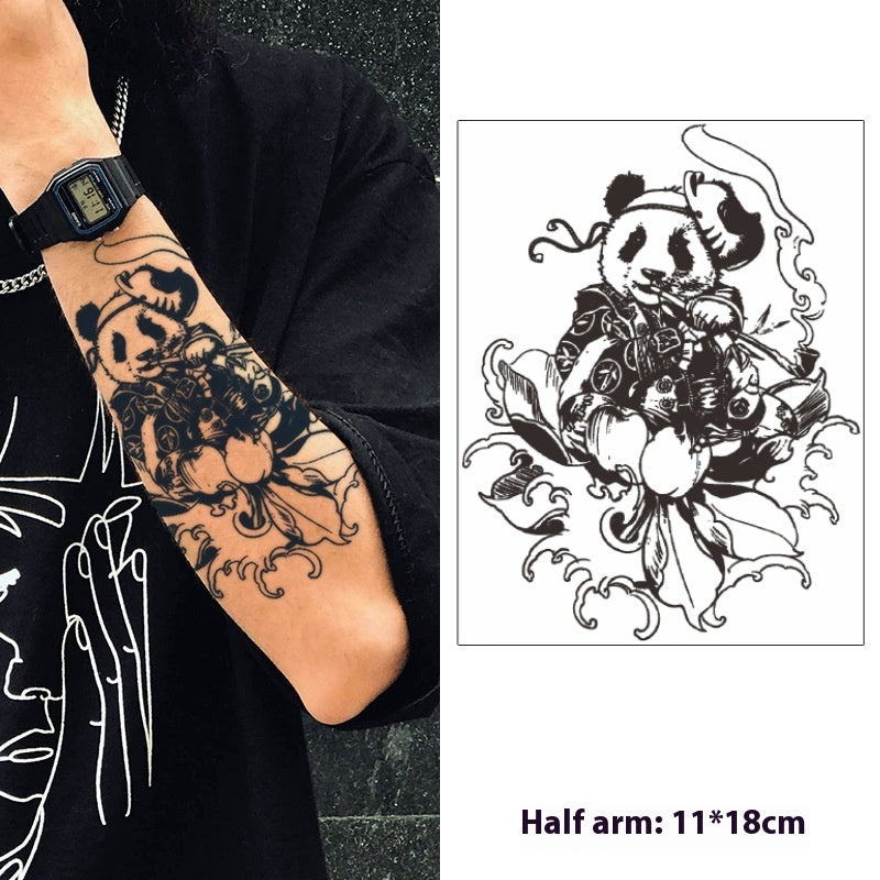 Half Sleeve Herbal Tattoo Sticker Juice Cute Cartoon Character Lasting Non-reflective