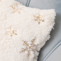 New Ins Christmas Cover Plush Snowflake Sequin Rabbit Hair Pillow Cover