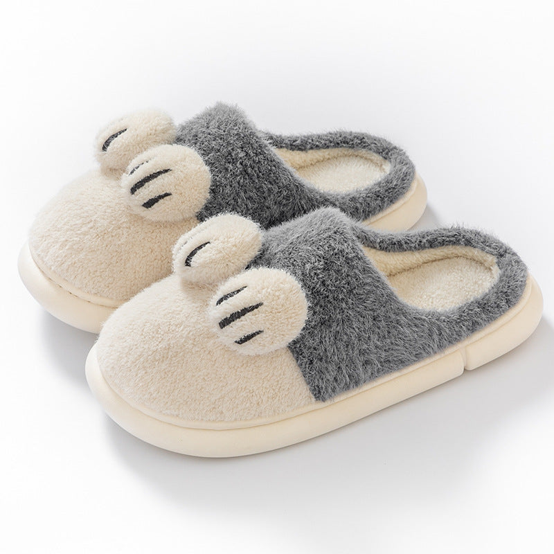 Cotton Slippers Female Cat's Paw Home Couple