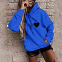 European And American Plus Velvet Hoodie Sweaters Women's Clothing Autumn Winter Coat Loose