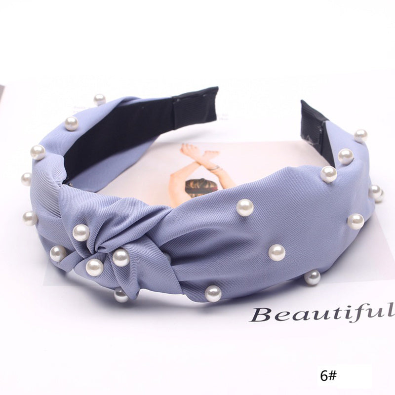 Women's Headband Broad-sided Fashion Nail Pearl