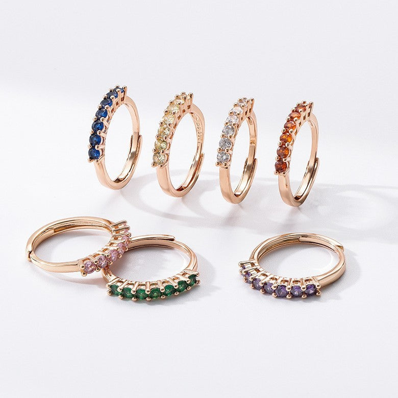 Champagne Real Gold Qigongzhu Ring Female Accessories