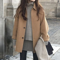 Ladies mid-length woolen coat