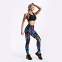 Psychedelic Style Colorful Vortex Printed Leggings