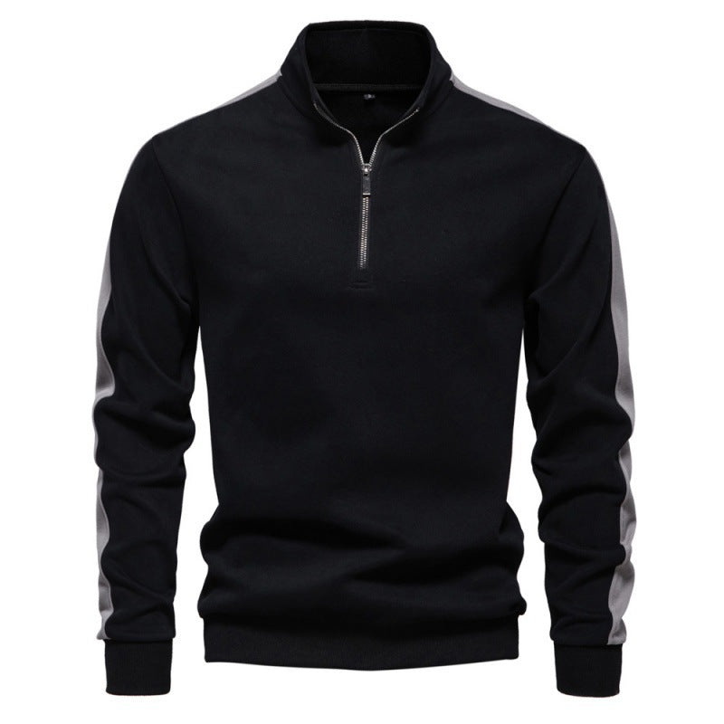 Stitching Men's Sports Sweater Casual Versatile Outerwear