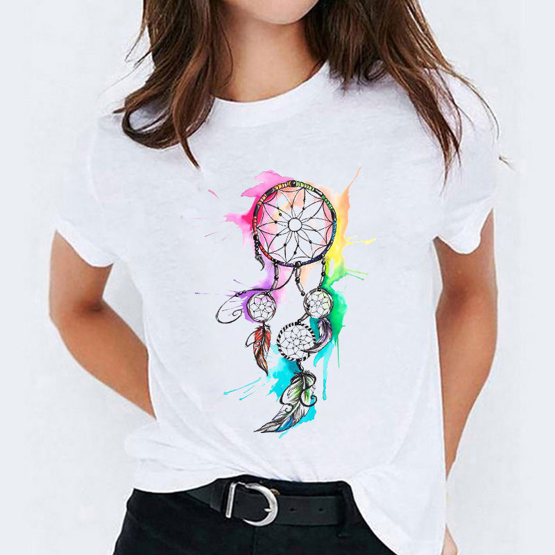 Cartoon Love Sweet Cute Short Sleeve