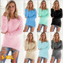 Autumn And Winter Fashion Solid Color Long Sleeve Women's Sweater