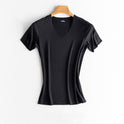 Male ice silk v-neck short sleeve