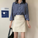 Anti-exposure Half-body Versatile PU Leather Skirt