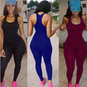 Large Size Women's Summer Vest Jumpsuit Milk Silk Sports Casual Pants