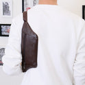 Ultra-thin PU Men's Belly Phone Waist Bag