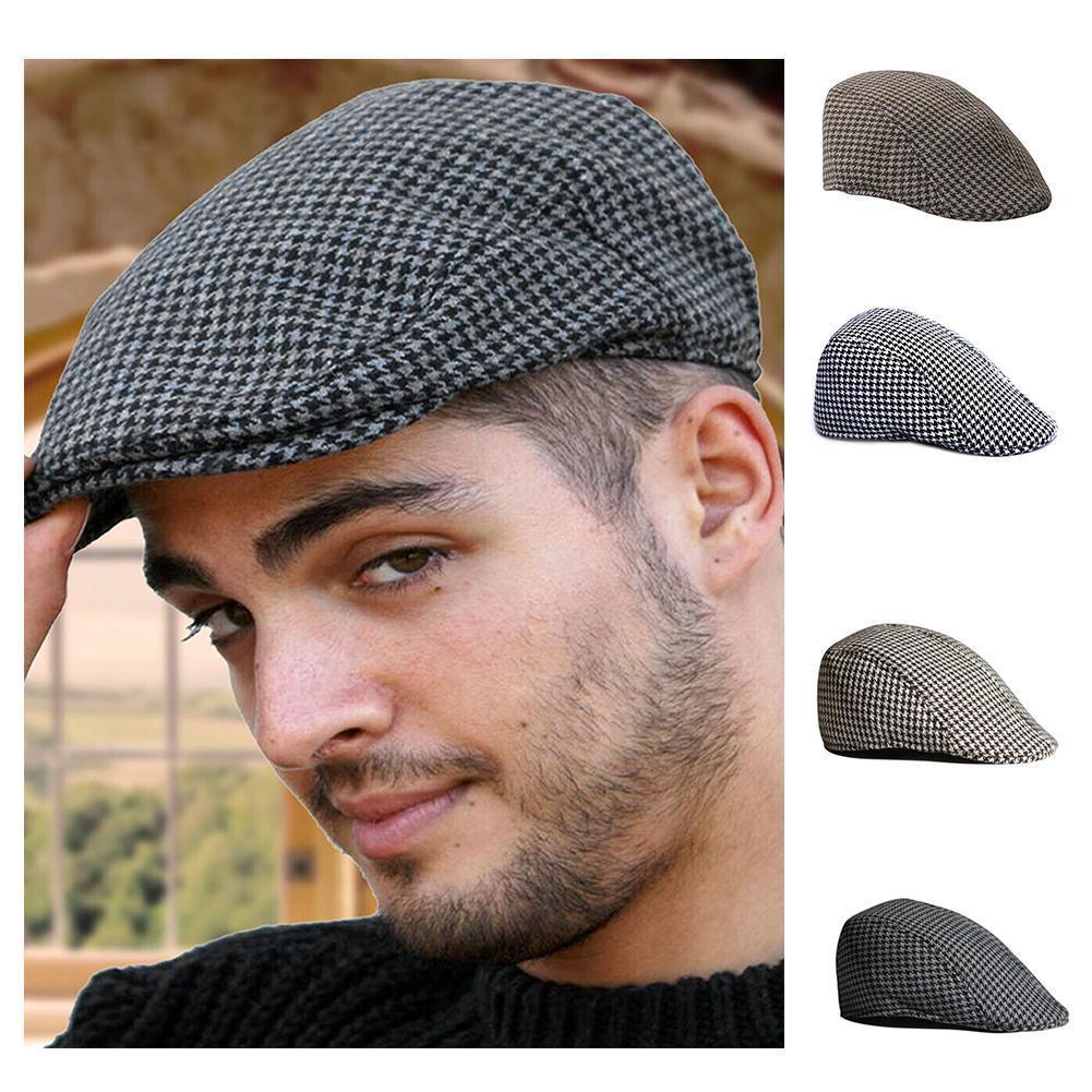 Grid Parent-child Woolen Beret Casual Houndstooth  Hat