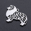 European And American Poodle Titanium Steel Pendant Parts Stainless Steel DIY Necklace Earrings Pendant