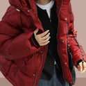 Elegant High-grade Loose Hooded Thickened Thermal Cotton Coat Jacket