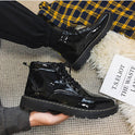 Winter Net Celebrity Same Paragraph Shiny Tooling High-top Shoes And Boots