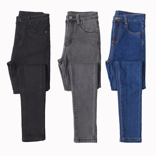 Women's Stretch Jeans With High Waist And Pencil Pants