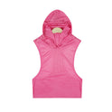 Solid Color Mesh Hooded Men's Vest