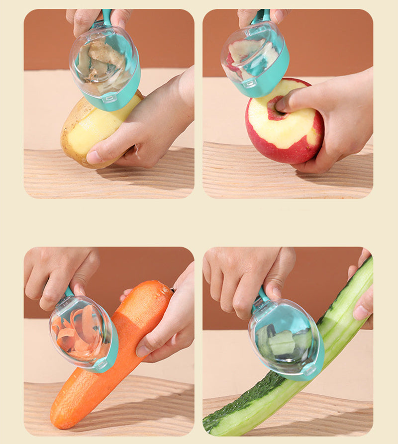 Peeling Knife With Storage Lid Fruit And Potato Peeler Kitchen Gadgets