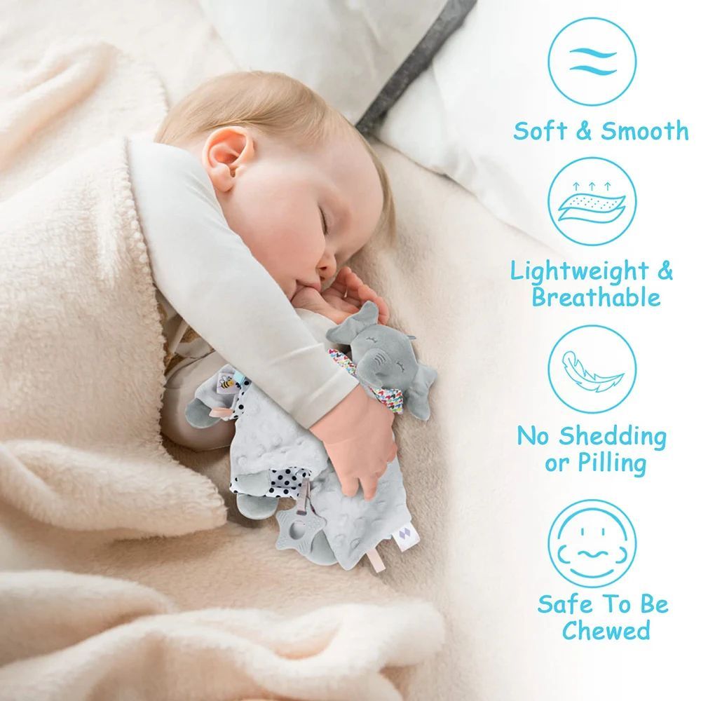 Pet And Kid Comforter Blanket Teether Soft Plush Newborn Sleeping Dolls Fashion Sleep Toy Soother Appease Towel Bibs