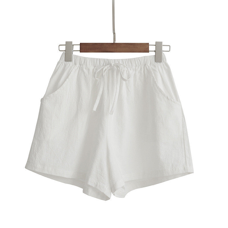 Women's cotton and linen shorts