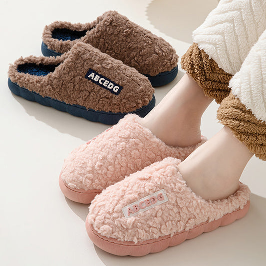 Indoor Warm Thickened Couple Cotton Slippers