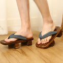 Two-toothed Clogs Japanese Gentleman Clogs Wooden Slippers