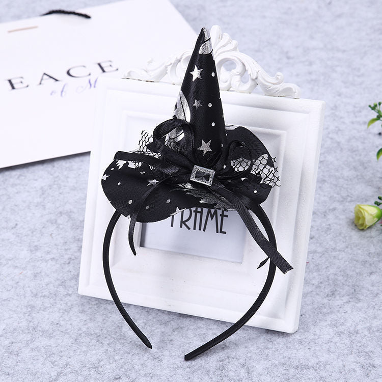 Halloween Witch Hat Headband Holiday Children Props Party Hair Accessories