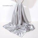 Pure Color Silk Scarf Artificial Silk 90cm Shiny Satin Shawl