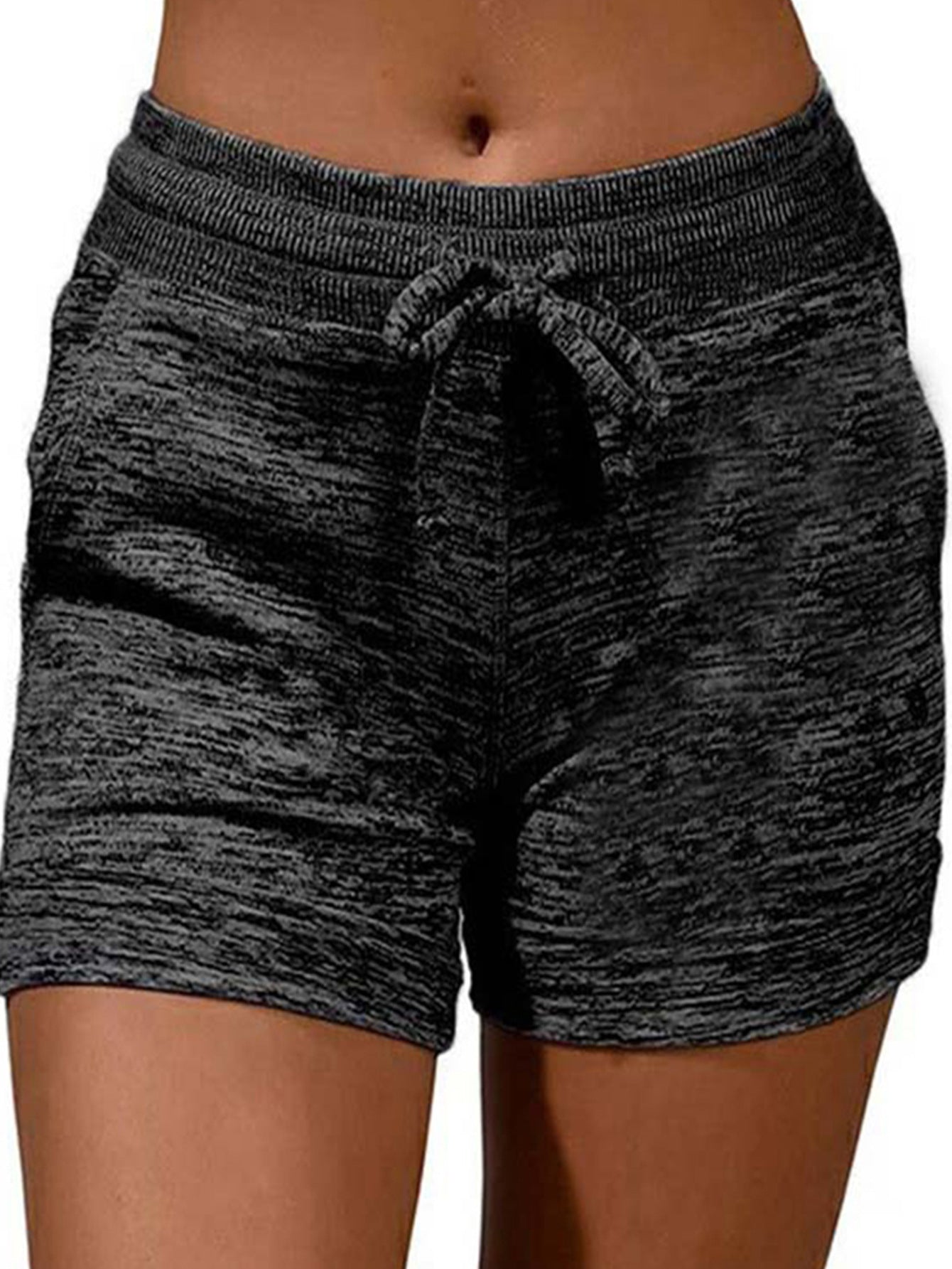 Drawstring Pocket High Elastic Loose Casual Shorts