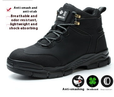 High Top Safety Shoes For Men All Seasons Anti-smash And Anti-puncture