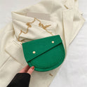 Casual Felt Solid Color One-shoulder Crossbody Bag Foreign Saddle