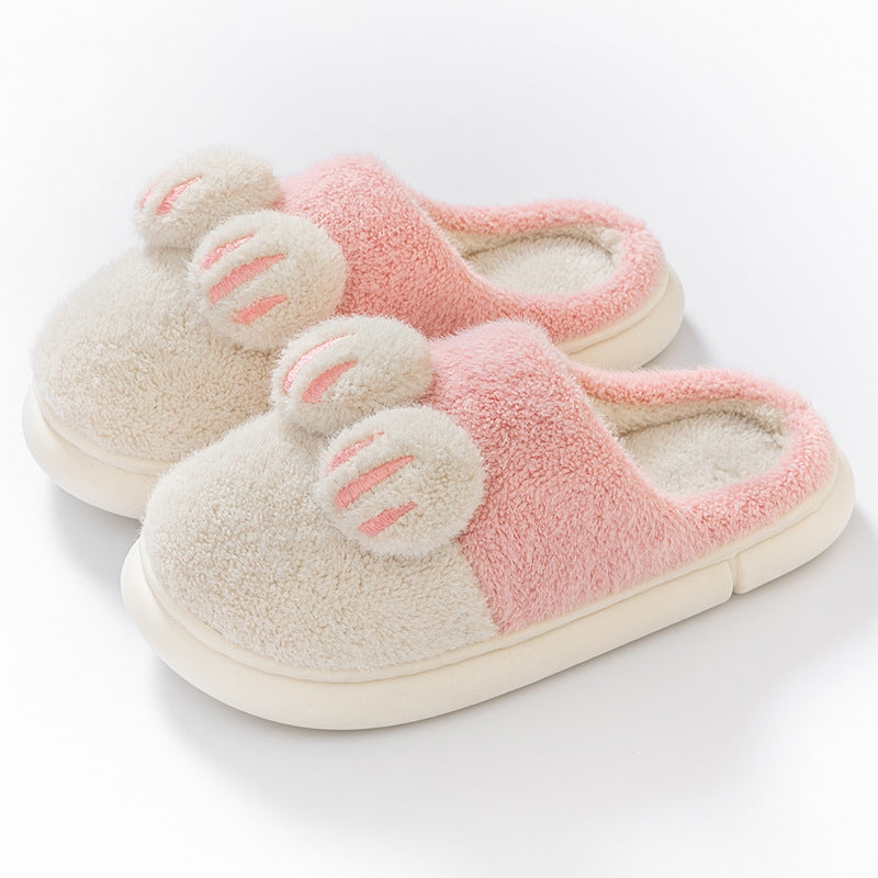 Cotton Slippers Female Cat's Paw Home Couple