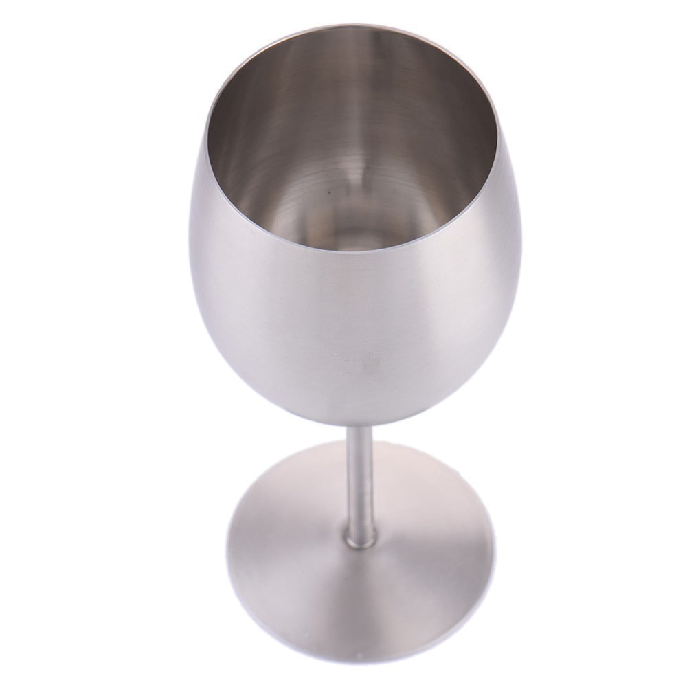 Europe Style 300ml Wine Glass Stainless Steel Wine Goblets Champagne Glass Creative Winecup Durable Beer Drinking Ware