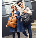 Men and women pu leather backpack