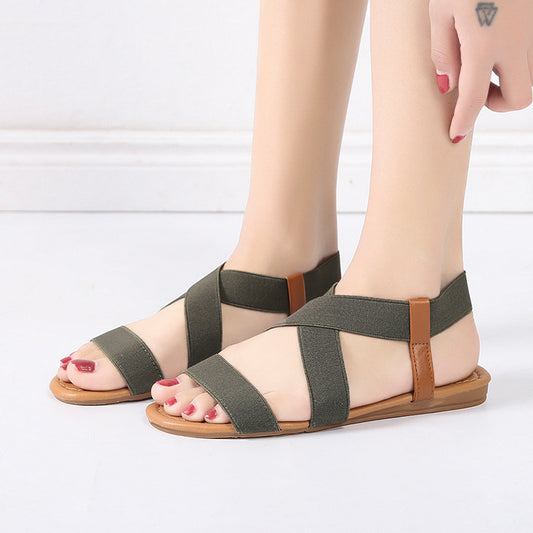 Flat bottom fish mouth sandals