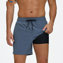 Men's Beach Pants Quick-drying Double-layer Swimming Trunks