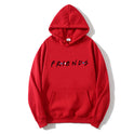 Women's Letter Friend Print Long Sleeve Hooded Sweatshirt