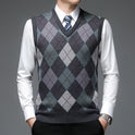 Fall Winter Men Sleeveless Knitted Sweater