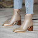 Chunky Heel Color Fashion Boots Side Zipper Low Tube High Heel Square Toe Martin Boots Fashion Ankle Boots