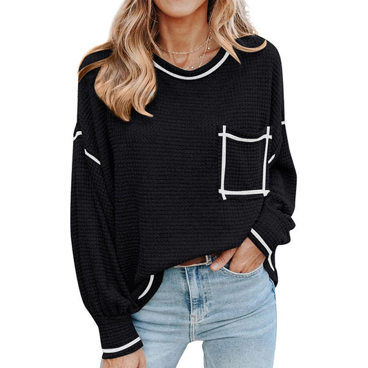 Drop Shoulder Sleeve Loose Casual Top For Women