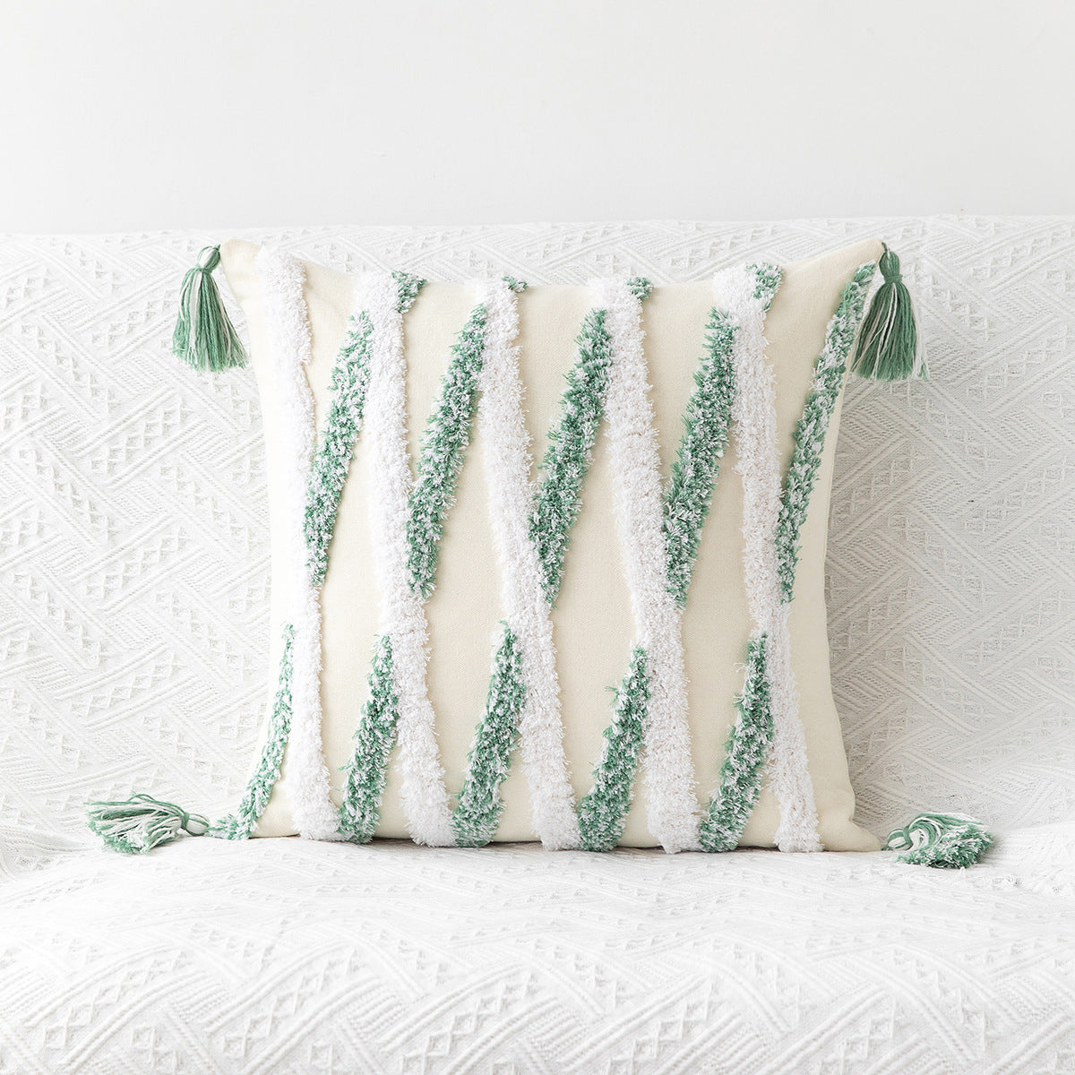 New Bohemian Geometric Tufted Pillowcase