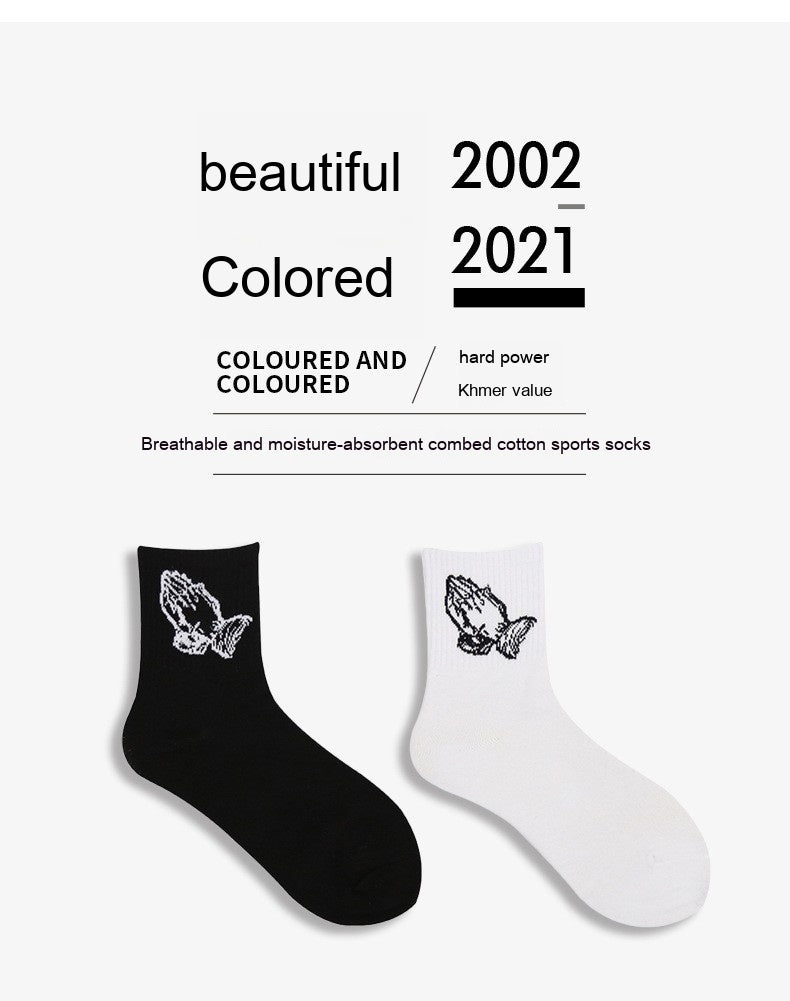 Hip Hop Cotton Mid-top Stockings Personality Skateboard Male And Female Stockings