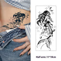 Half Sleeve Herbal Tattoo Sticker Juice Cute Cartoon Character Lasting Non-reflective