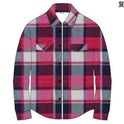 FallWinter Slim Brushed Plaid Long Sleeve Flannel Shirt Men