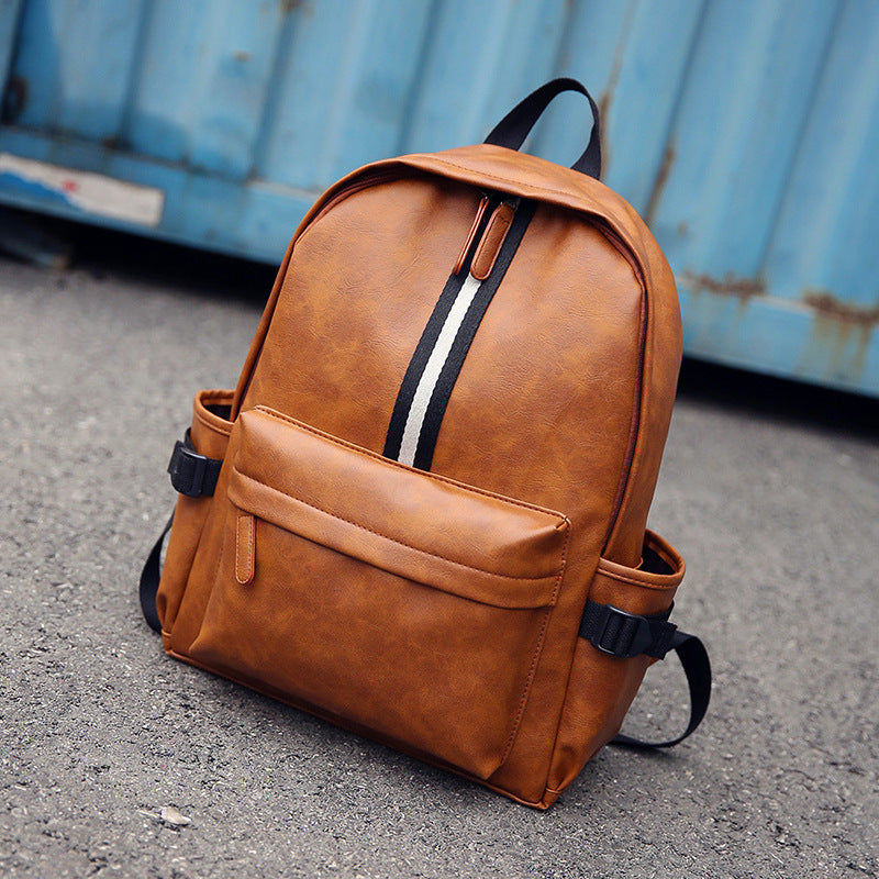 Men and women pu leather backpack