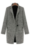 Houndstooth coat trench coat in the long section